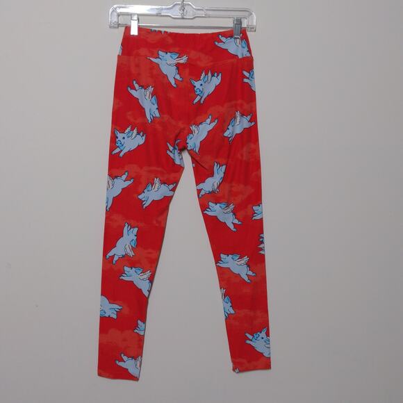LuLaRoe Leggings in When Pigs Fly Print – One Size - Picture 5 of 9